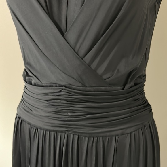 FENDI Authentic Black Knee Length Draped Ruched Dress Cocktail Black Tie Sz 42 - Picture 4 of 16